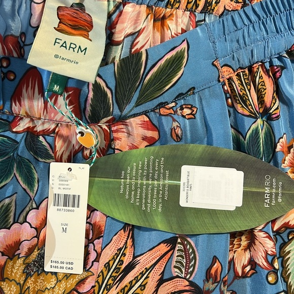 NWT SOLD OUT Anthropologie FARM Rio Wonderful Bouquet Pants Floral Resort M - Picture 6 of 13